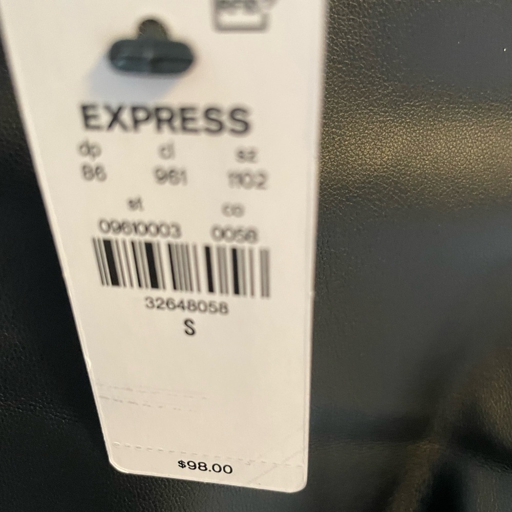 Black faux leather top from Express - Picture 3 of 4